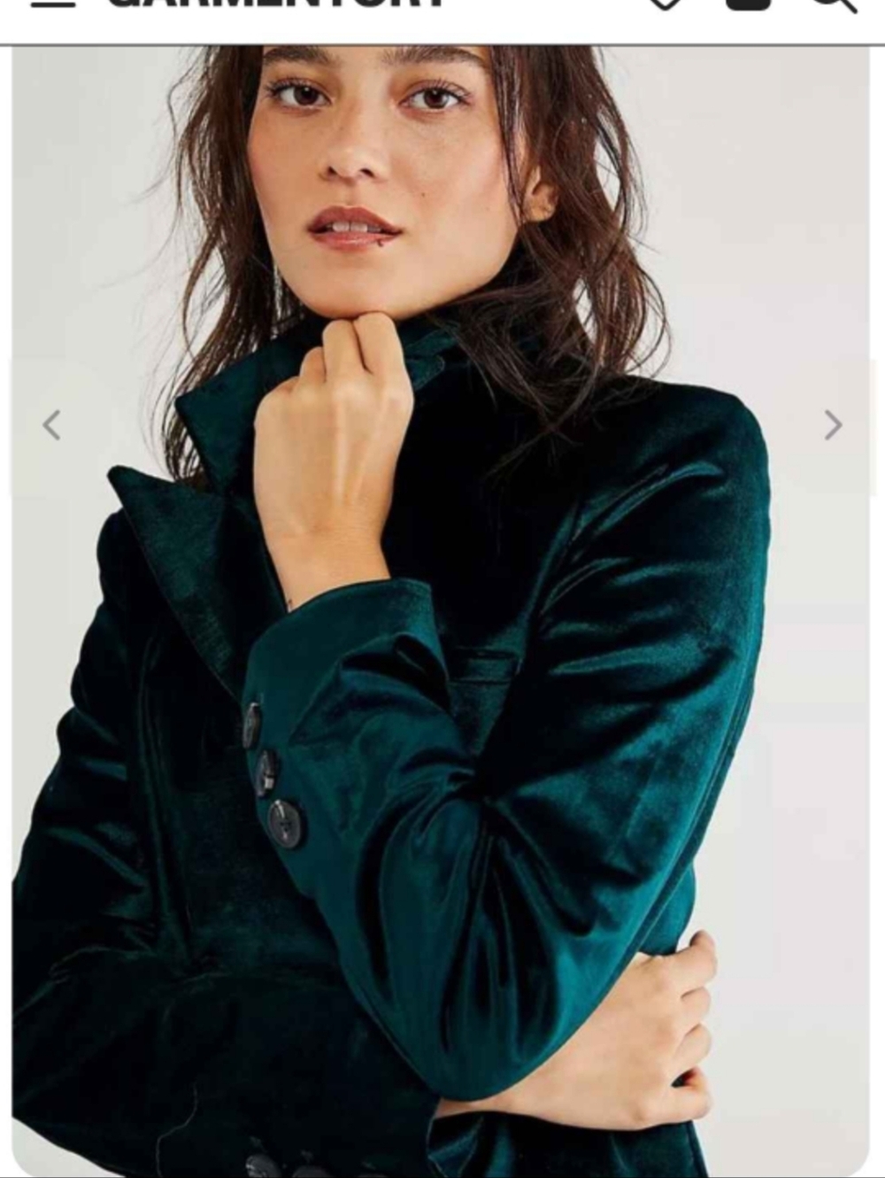 ANTHROPOLOGIE Maeve Velvet Blazer Dress jade green 6 - Picture 6 of 9